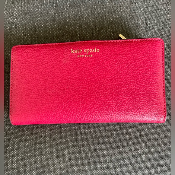 Kate Spade Slim Red Leather Wallet - Picture 3 of 5